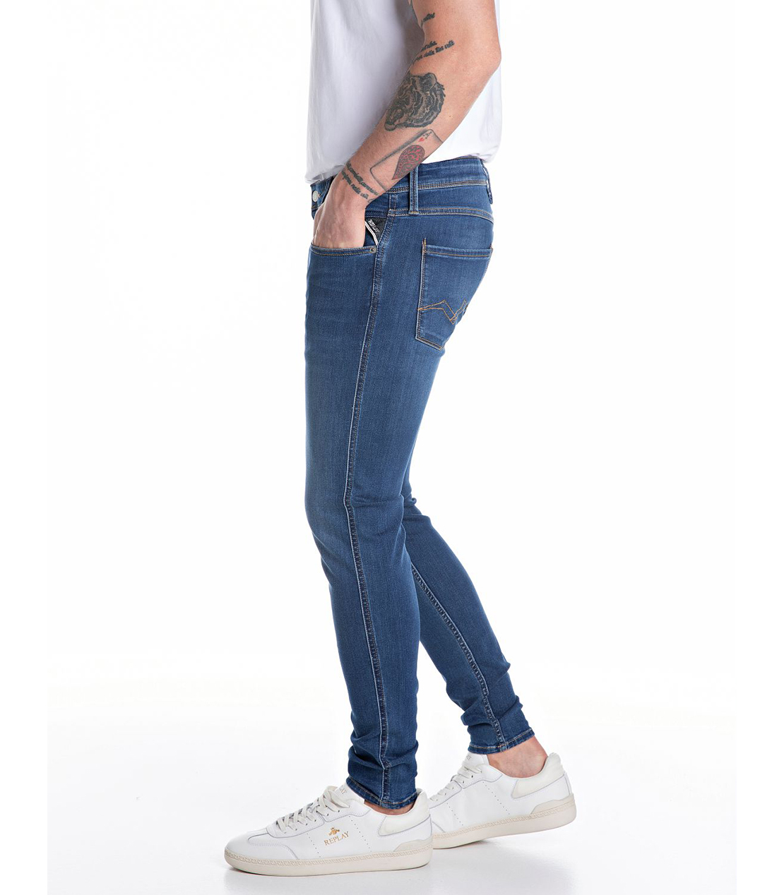 スーパースリムBRONNYパワーストレッチブルーデニム 詳細画像 ダークブルー 4